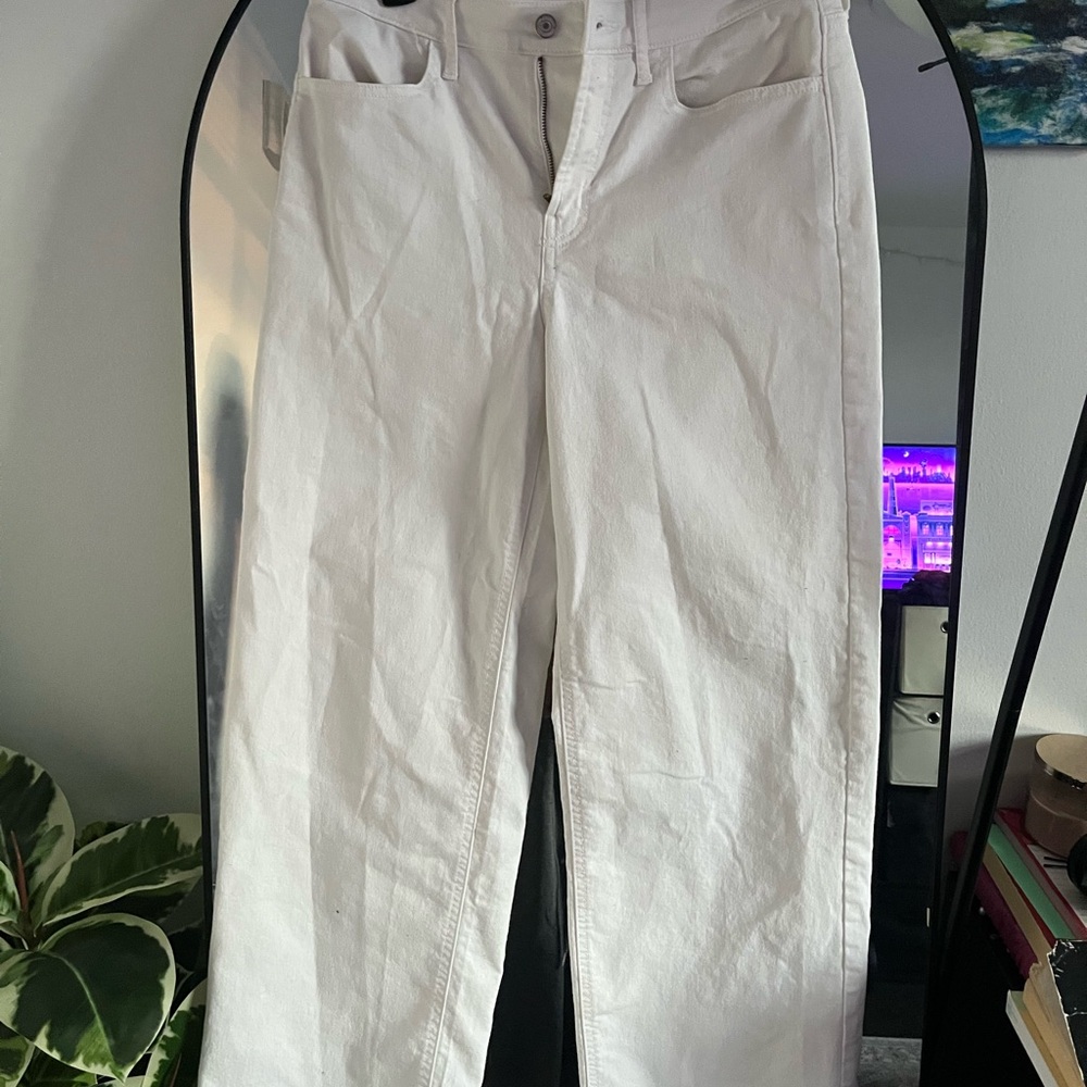 Old Navy White Wide-Leg Jeans